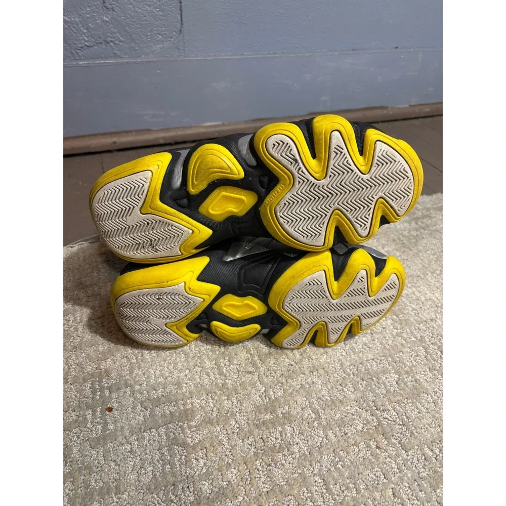 Adidas Equipment KB8 II Mens Basketball Shoes Silver Yellow‎ SZ 6